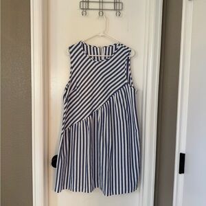 Cupshe Blue and White Striped Casual Dress